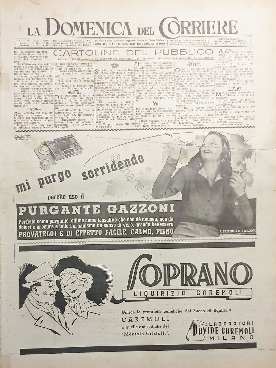 WWII La Domenica del Corriere N. 11 - 1943