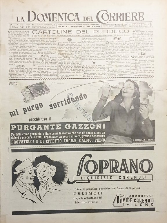 WWII La Domenica del Corriere N. 11 - 1943