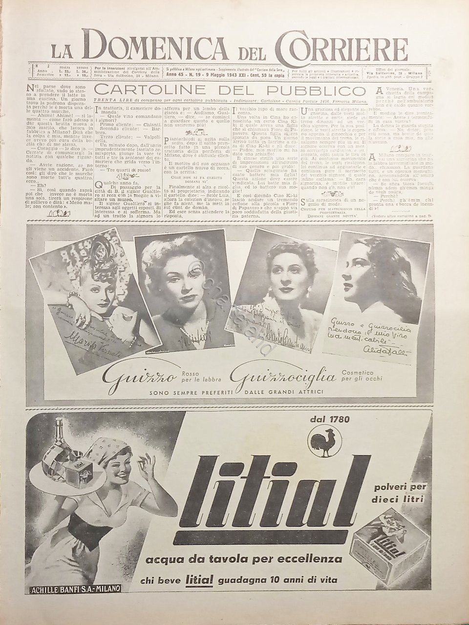 WWII La Domenica del Corriere N. 19 - 1943