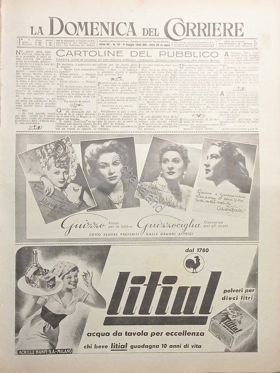 WWII La Domenica del Corriere N. 19 - 1943
