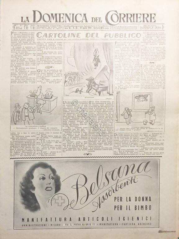 WWII La Domenica del Corriere N. 35 - 1943