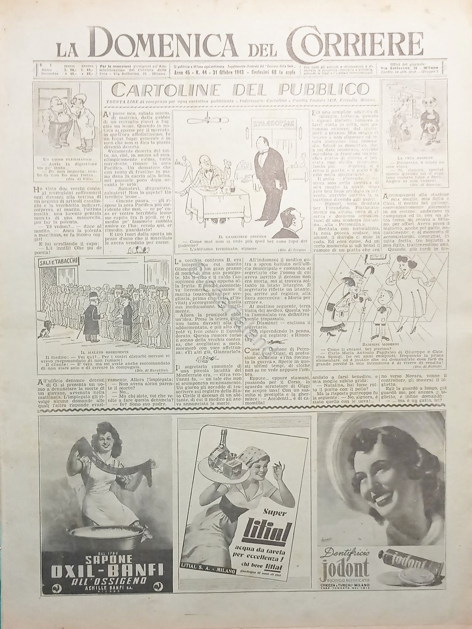 WWII La Domenica del Corriere N. 44 - 1943