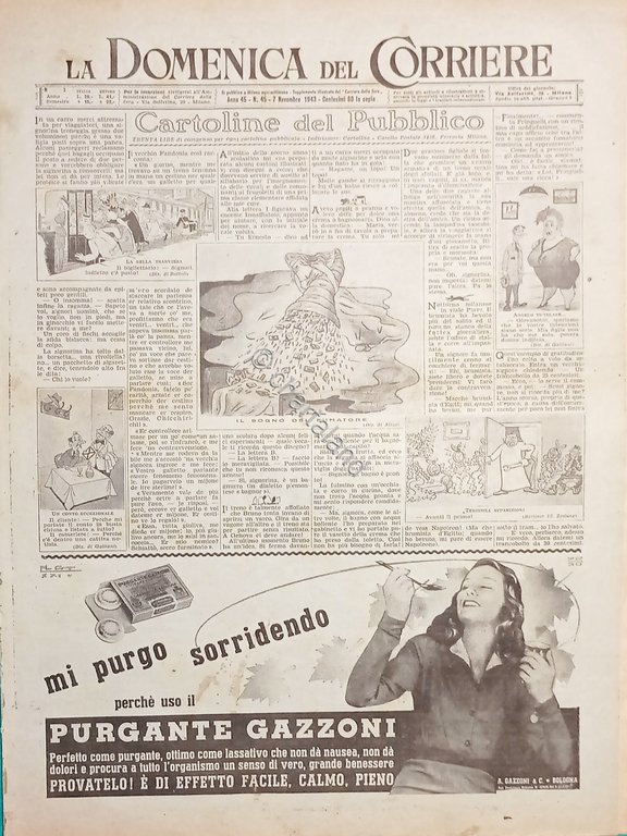 WWII La Domenica del Corriere N. 45 - 1943