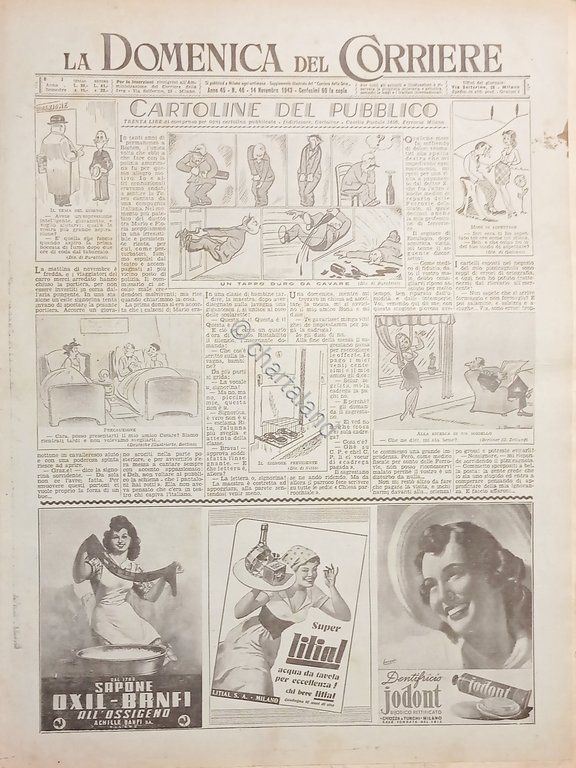 WWII La Domenica del Corriere N. 46 - 1943