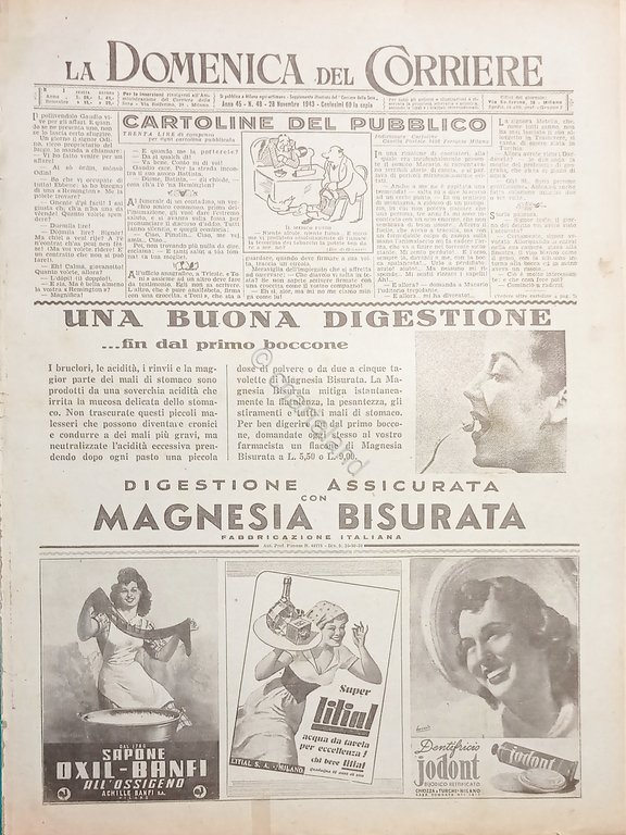 WWII La Domenica del Corriere N. 48 - 1943 | Immagine Gallery 1