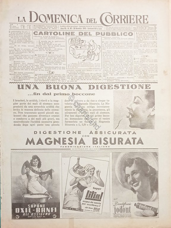 WWII La Domenica del Corriere N. 48 - 1943