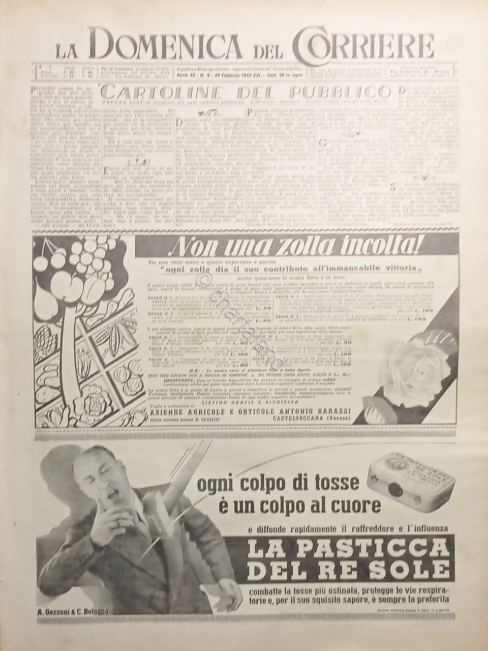 WWII La Domenica del Corriere N. 9 - 1943