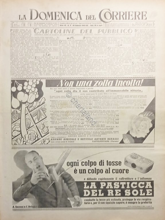 WWII La Domenica del Corriere N. 9 - 1943