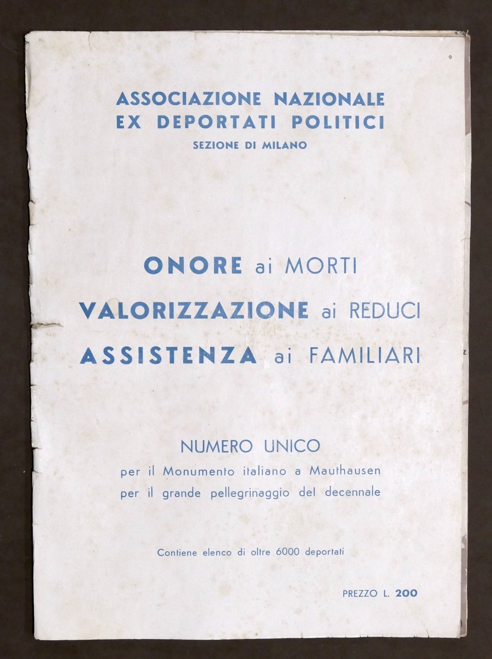 WWII Lager Deportazione - Mauthausen - Numero Unico - L' … | Immagine principale