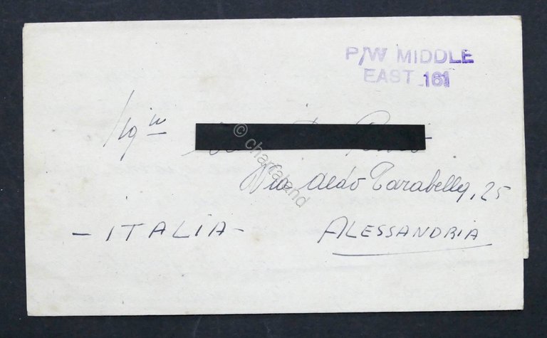 WWII Lettera Prigioniero di Guerra italiano Campo 304 Middle East …