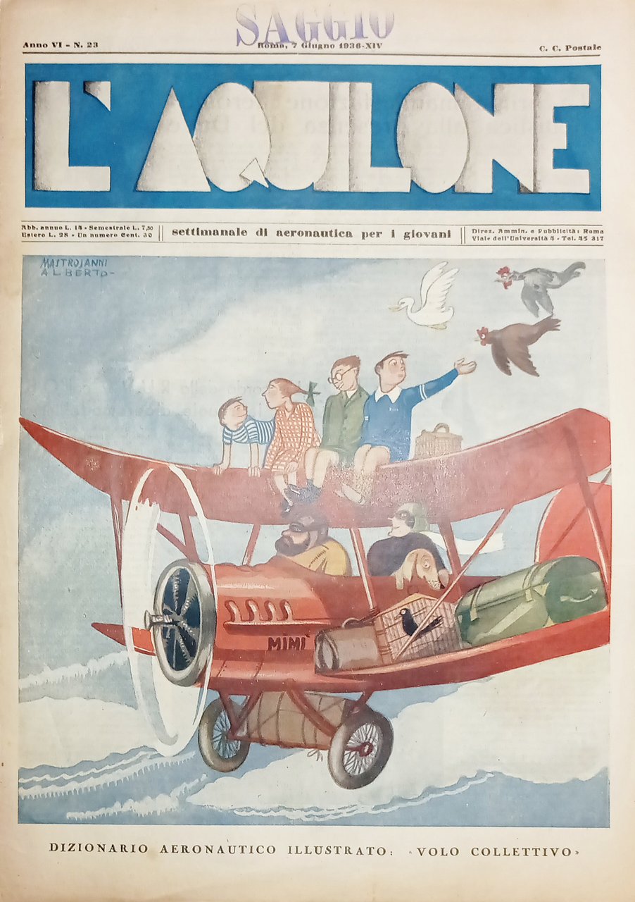 WWII Rivista Aeronautica - L'Aquilone - N. 23 - 1936