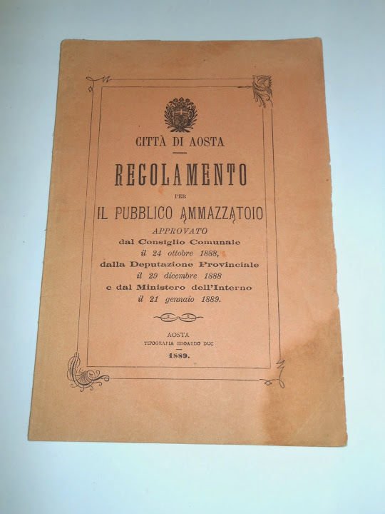 Zootecnia - Aosta - Regolamento per il Pubblico Ammazatoio - …