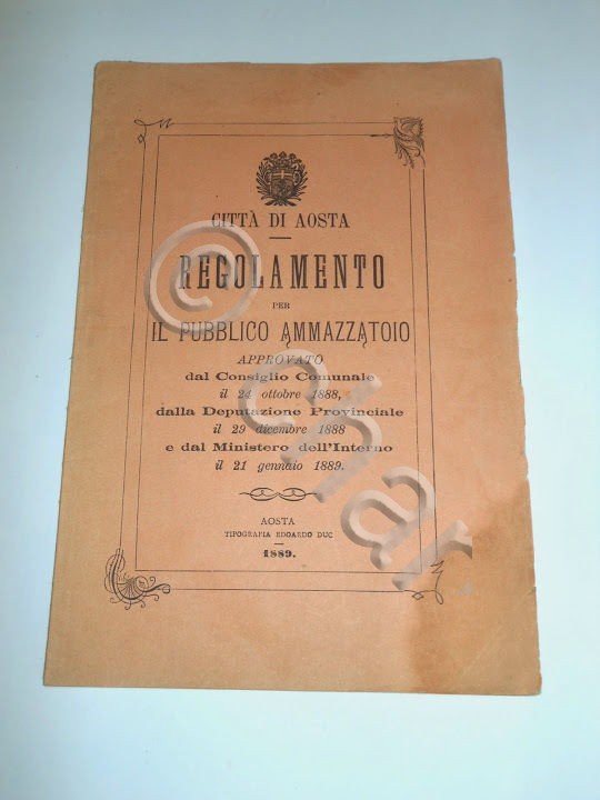 Zootecnia - Aosta - Regolamento per il Pubblico Ammazatoio - …