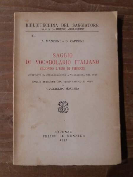Saggio di vocabolario italiano secondo l'uso di Firenze