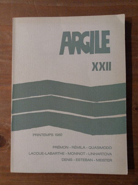 Argile XXII - Printemps 1980