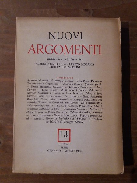 Nuovi Argomenti - Nuova serie N.13 Gennaio-Marzo 1969