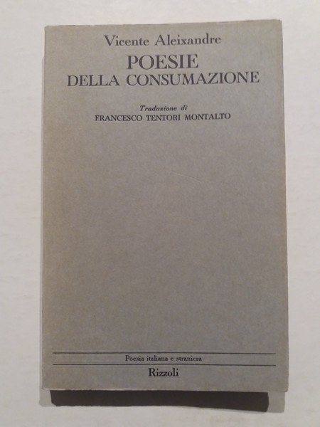 Poesie della consumazione