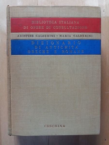 Dizionario di antichità greche e romane