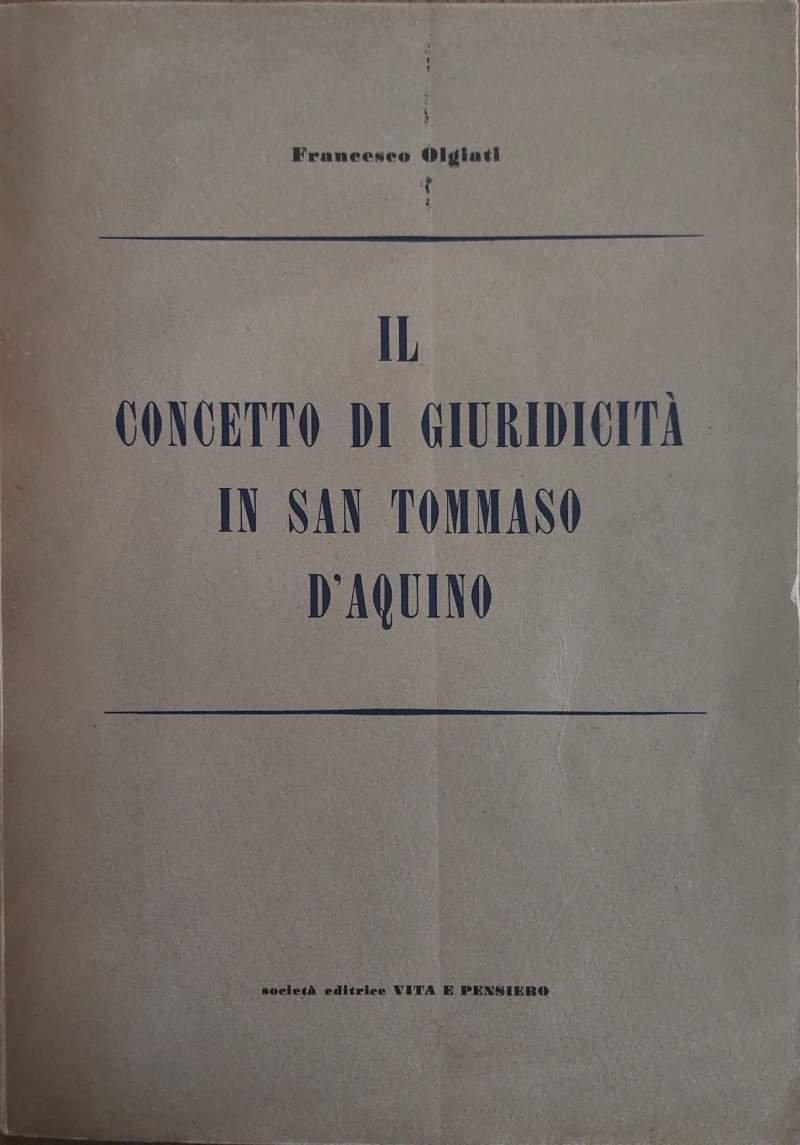 Il concetto di giuridicità in San Tommaso d'Aquino