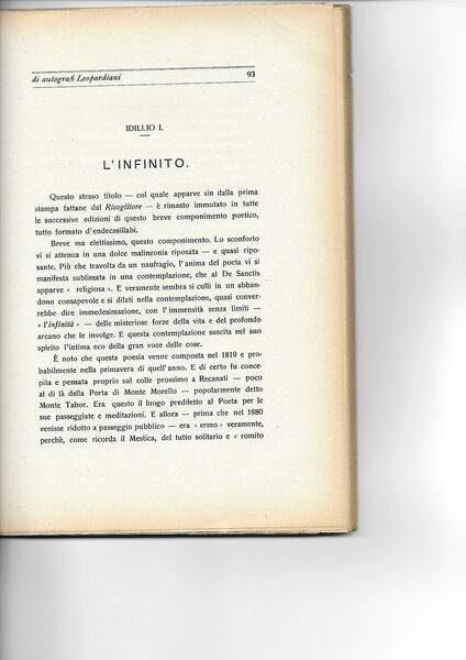 Contributi Leopardiani. G. Leopardi, il segretario dell'Accademia di Belle Arti …