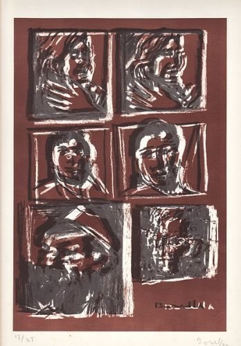 Serigrafia originale in tre colori - Senza titolo.