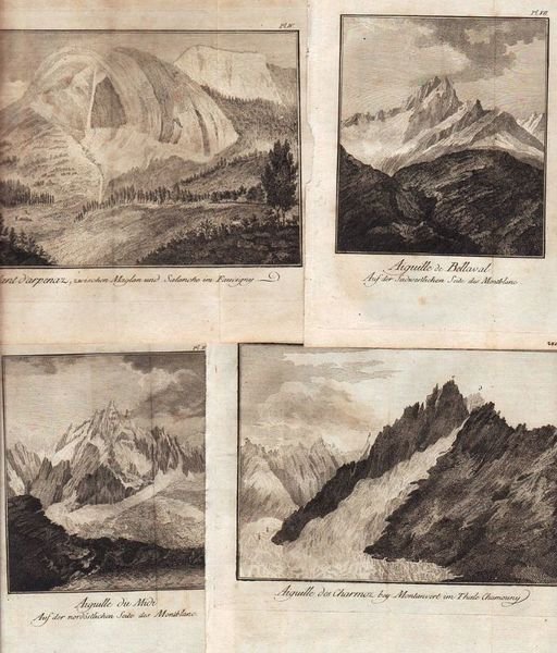 (1)-Montblanc. Aiguille du Midì. (2)-Montblanc. Aiguille de Bellaval. (3)-Aiguille des …