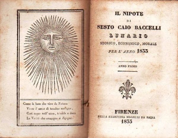 Lunario storico, economico, morale per l'anno 1833 (Anno primo).