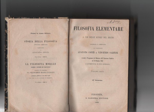 Filosofia elementare a uso delle scuole del Regno.