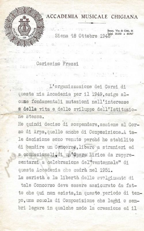 Accademia Musicale Chigiana.