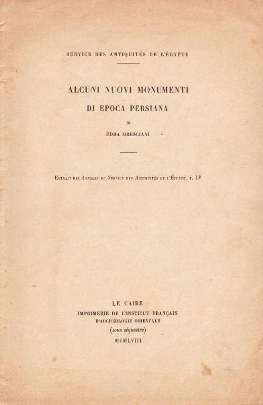 Alcuni nuovi monumenti di epoca persiana.