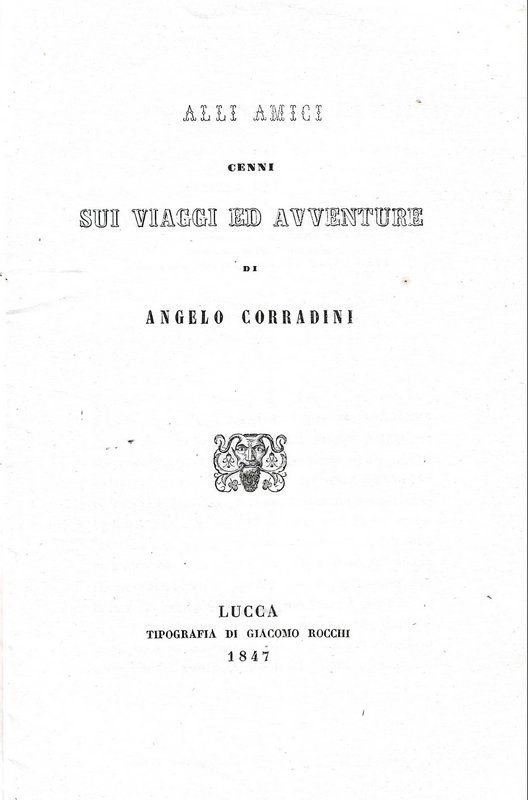 Alli Amici, cenni sui viaggi ed avventure. Breve compendio di …