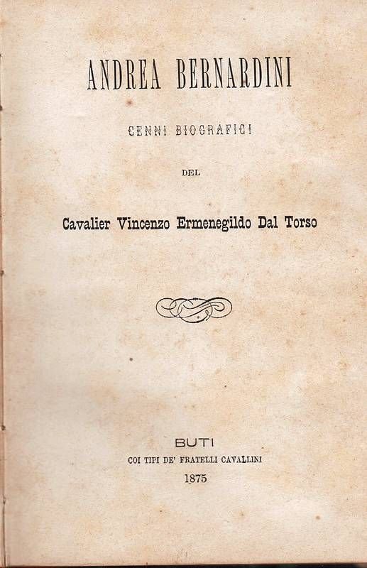 Andrea Bernardini. Cenni biografici.
