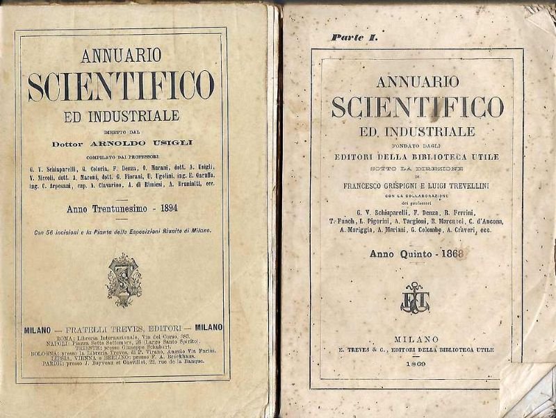 (Anno Quinto - 1868 - Anno Trentunesimo 1894).