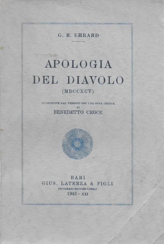 Apologia del diavolo (MDCCXCV). Traduzione dal tedesco con una nota …