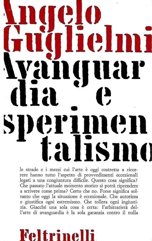Avanguardia e sperimentalismo.