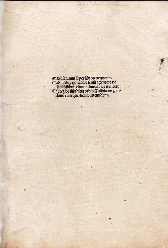 Caietanus super libros de anima. Eiusdem questiones de sensu agente …