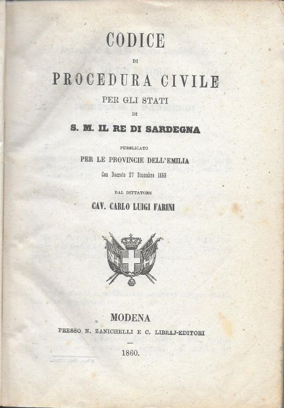 Codice di procedura civile per gli stati di S.M. Re …