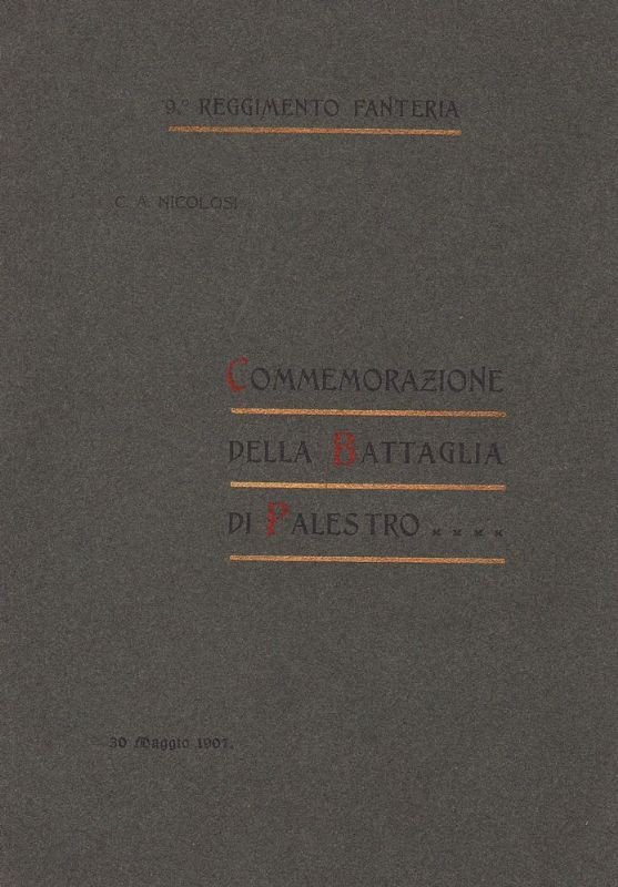 Commemorazione della Battaglia di Palestro. 30 Magio 1907.
