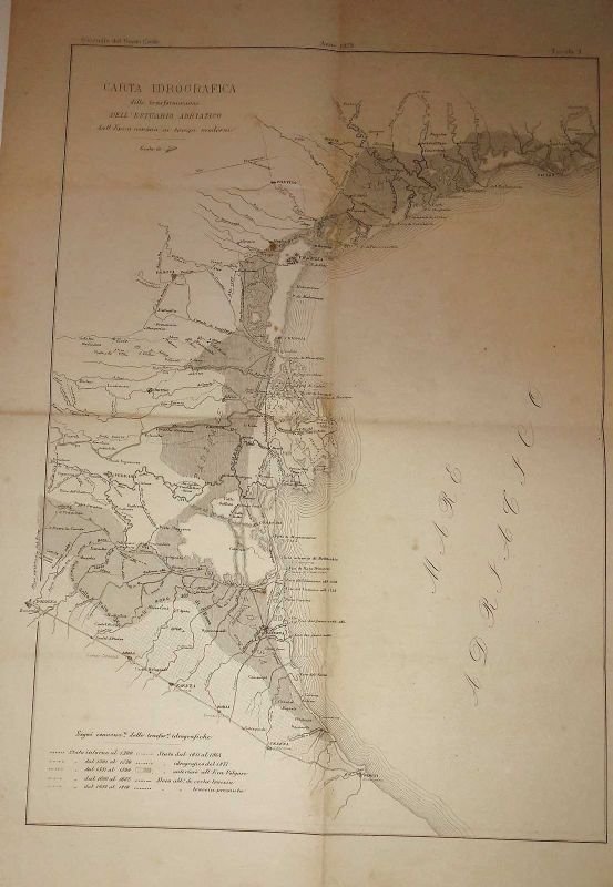 Delle trasformazioni dell'Estuario Adriatico dall'epoca Romana ai tempi moderni.