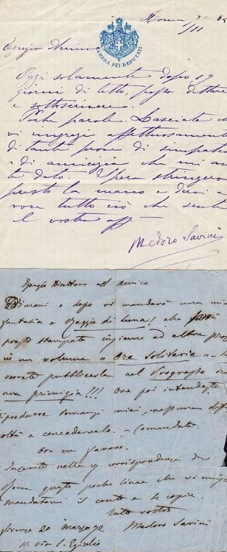 Due lettere firmate.