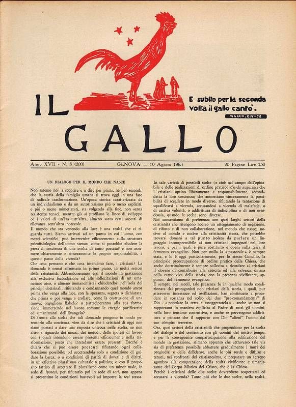 (E subito per la seconda volta il gallo cantò. Marco. …