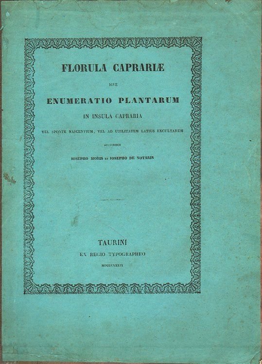 Florula Capraiae sive Enumeratio Plantarum in insula Capraia vel sponte …