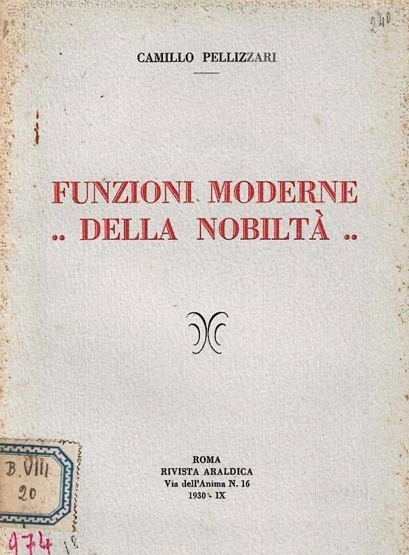 Funziuoni moderne 'Della Nobiltà'.