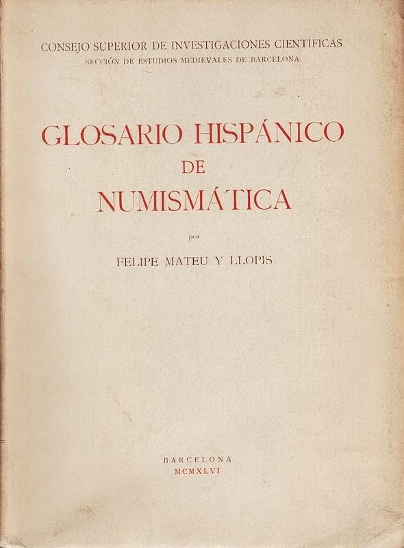 Glosario hispanico de numismatica.