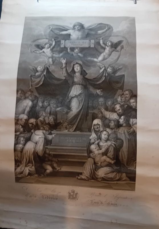 Grande incisione Tratta dal dipinto di Fra Bartolomeo, rilievo del …