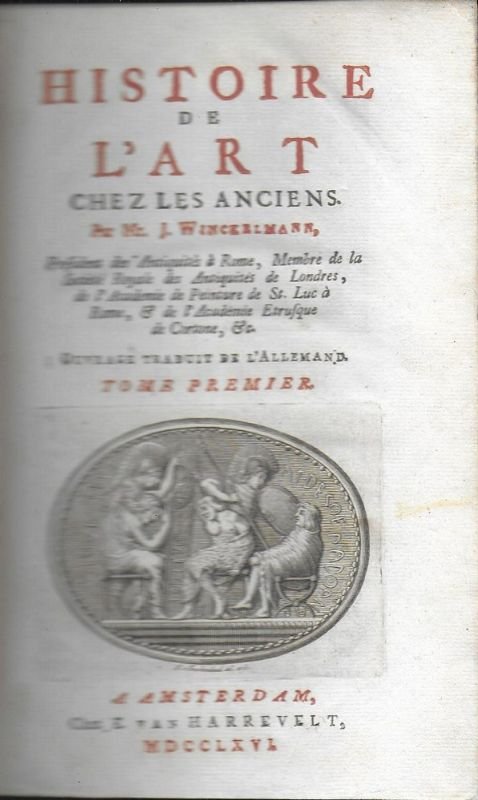 Histoire de l'Art chez les anciens.