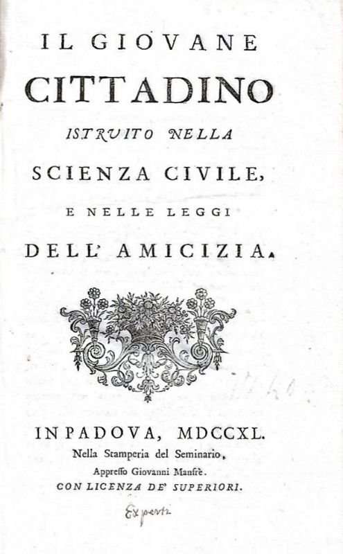 Il Giovane cittadino istruito nella scienza civile e nelle leggi …