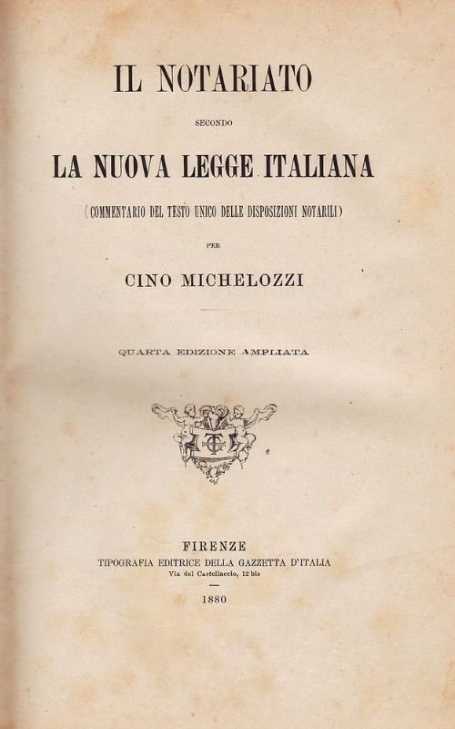 Il Notariato secondo la nuova legge italiana. (Commentario del testo …