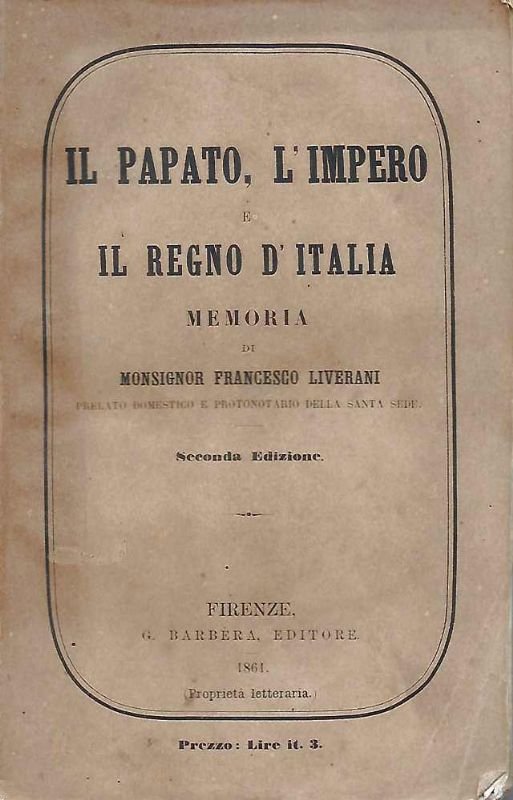 Il Papato e il Regno d'Italia, Memoria.