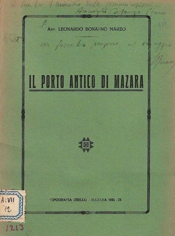 Il Porto antico di Mazara, con riferimento agli scavi eseguiti nel 1930 e alla storia romana di Mazara.